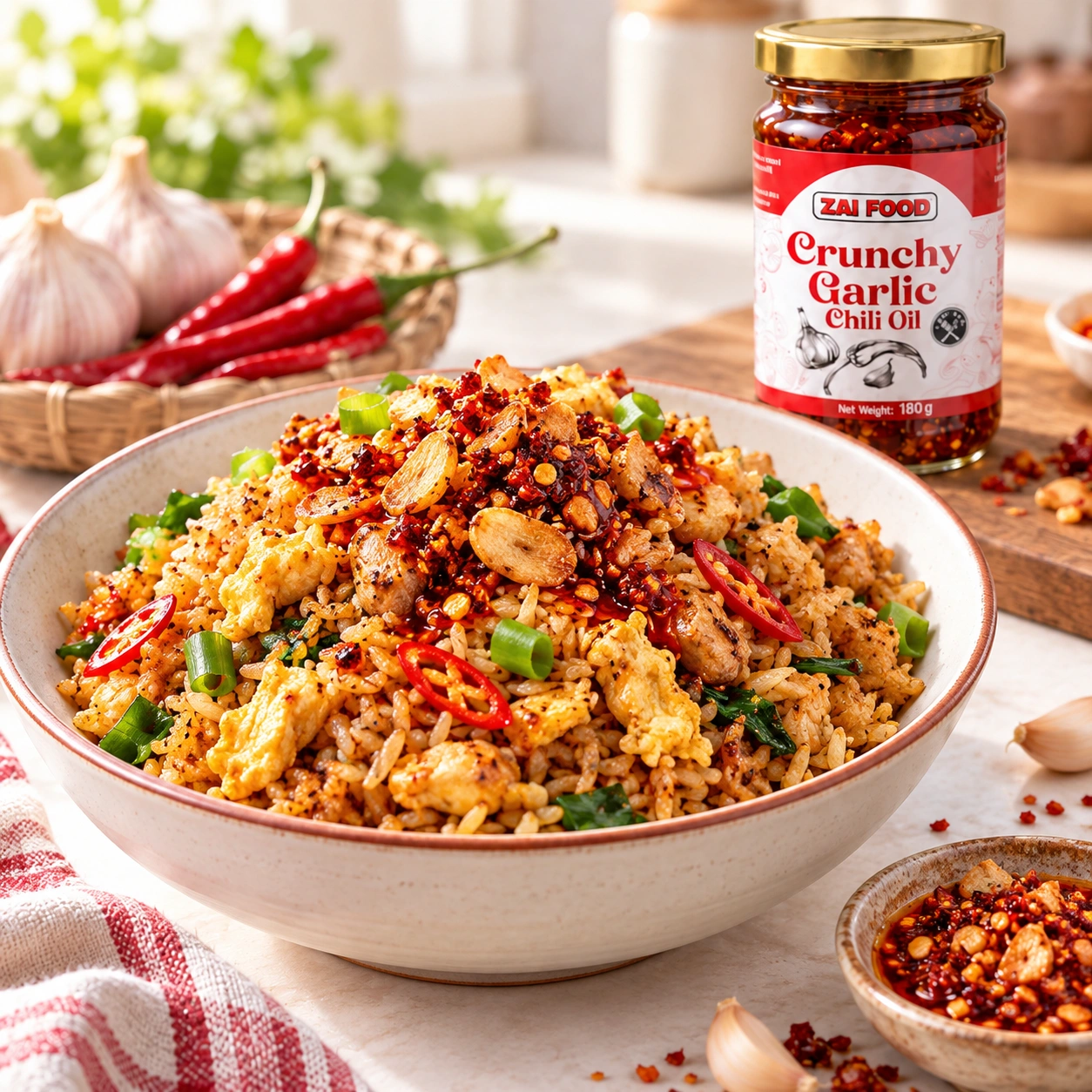 Nasi goreng dengan Chili Oil Zai Food